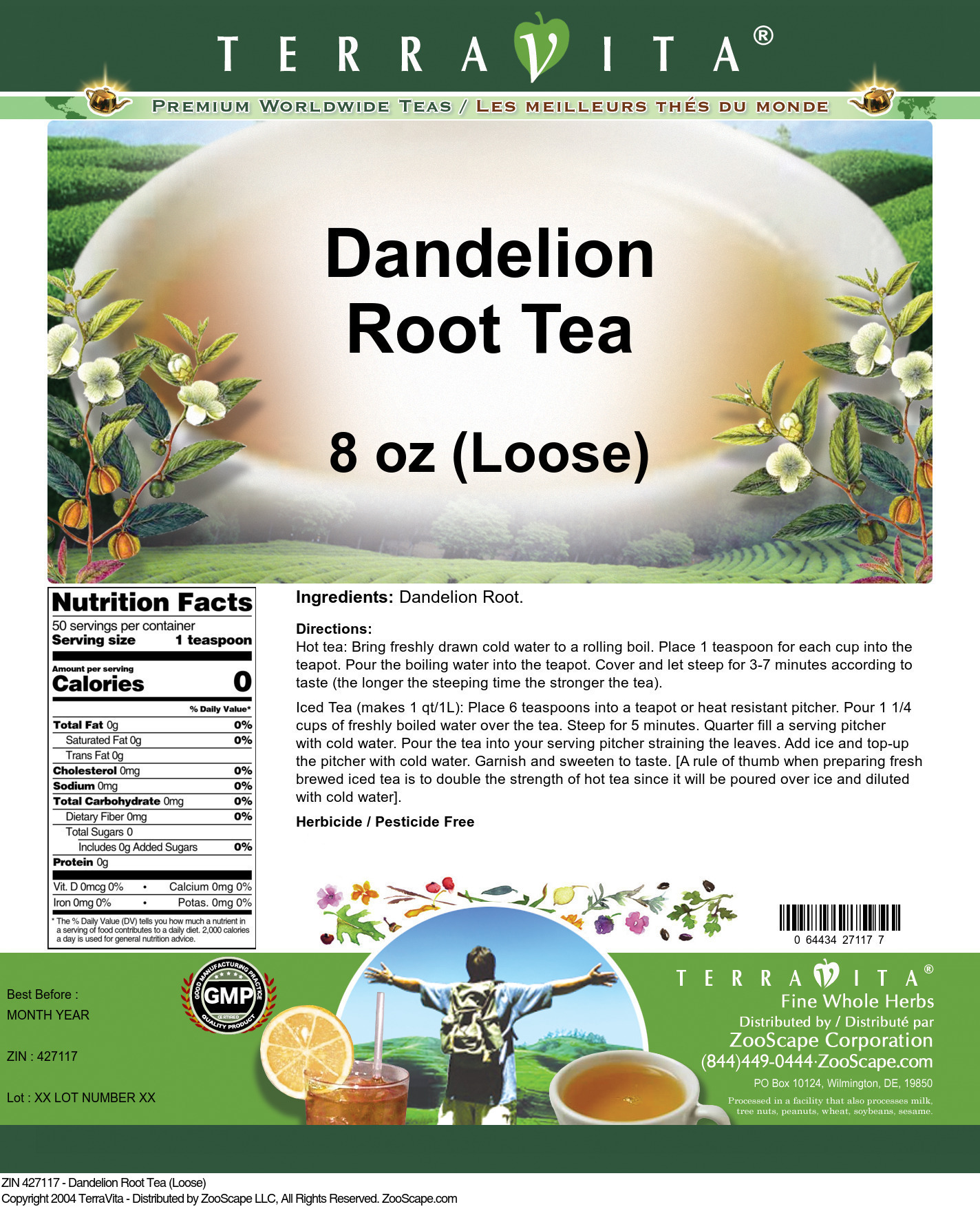Dandelion Root Tea (Loose) - Label
