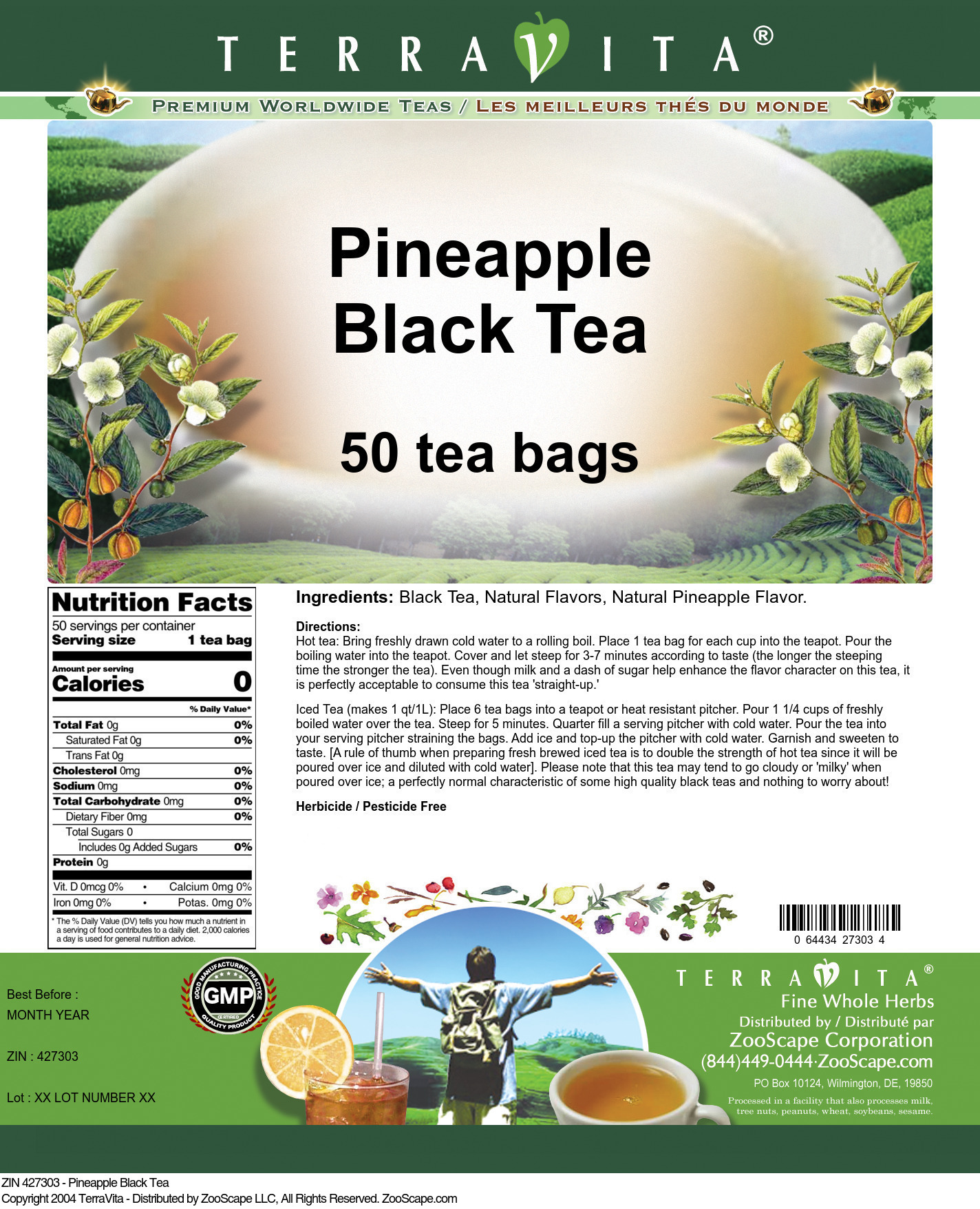 Pineapple Black Tea - Label