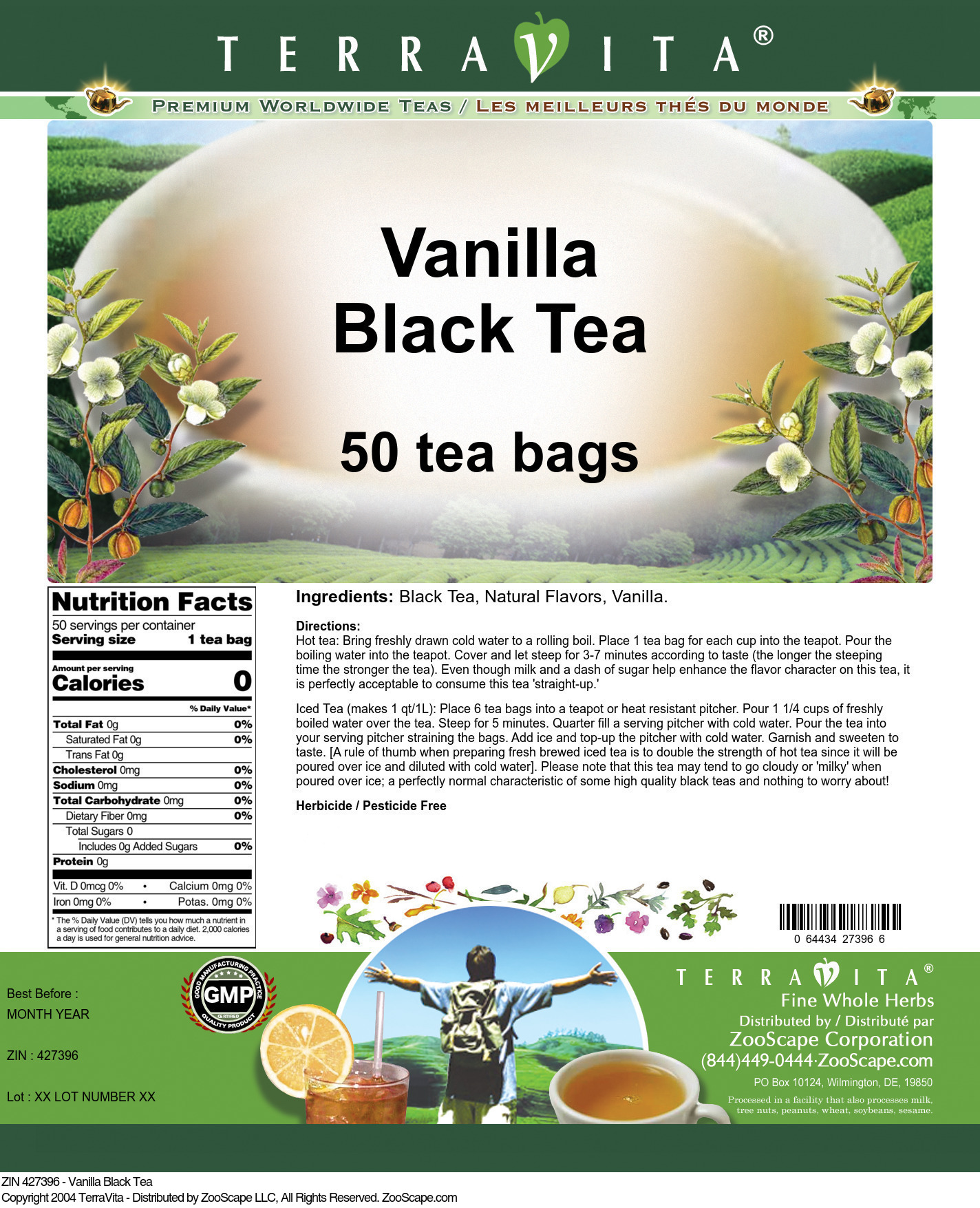 Vanilla Black Tea - Label