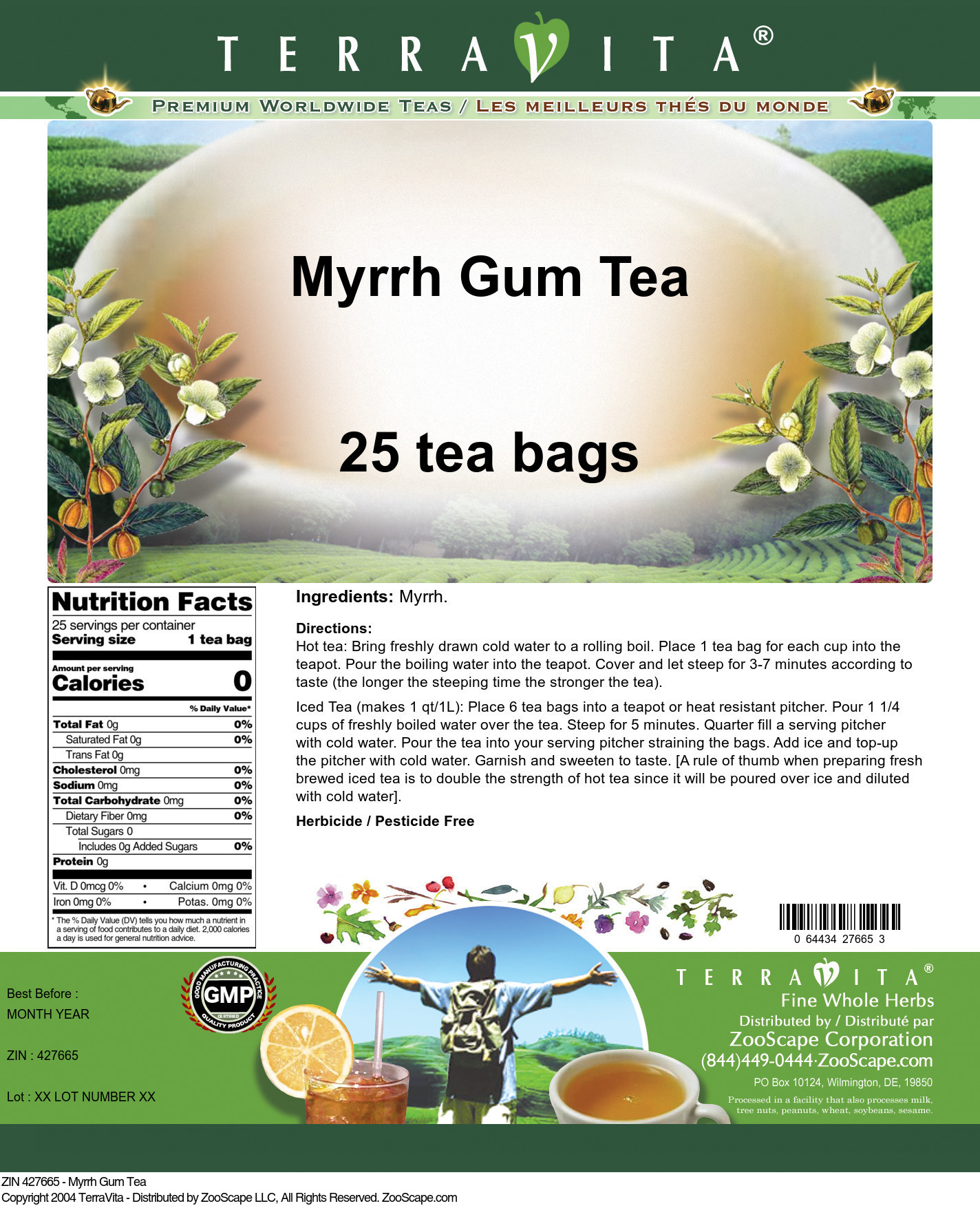 Myrrh Gum Tea - Label