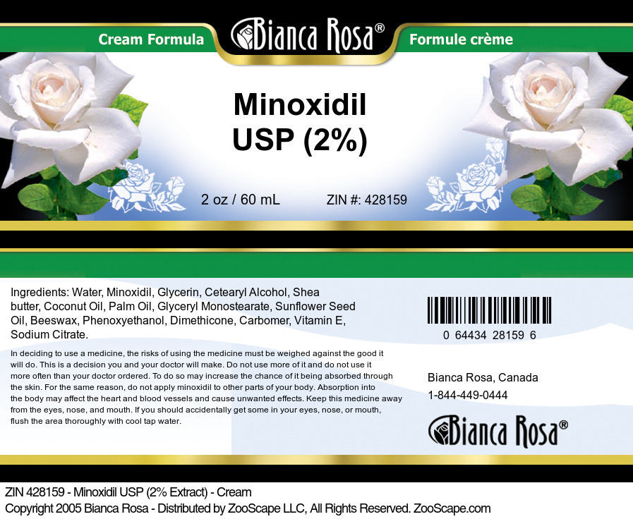 Minoxidil USP (2%) - Cream - Label