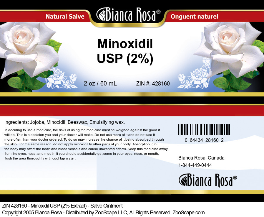 Minoxidil USP (2%) - Salve Ointment - Label