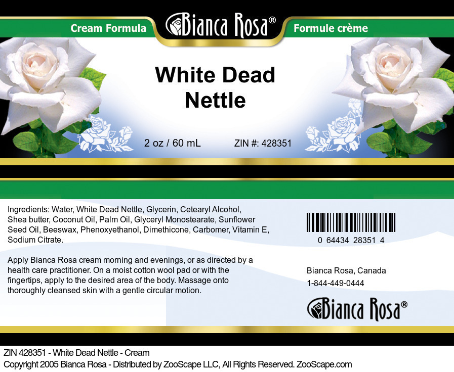 White Dead Nettle - Cream - Label