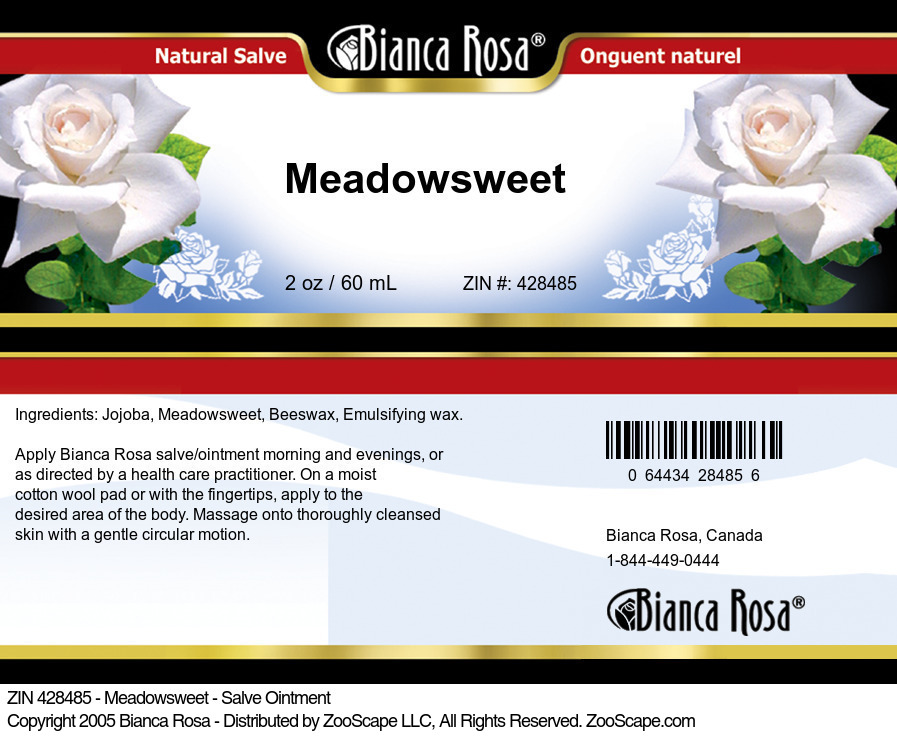Meadowsweet - Salve Ointment - Label