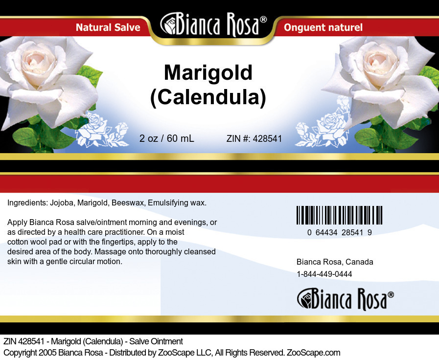 Marigold (Calendula) - Salve Ointment - Label