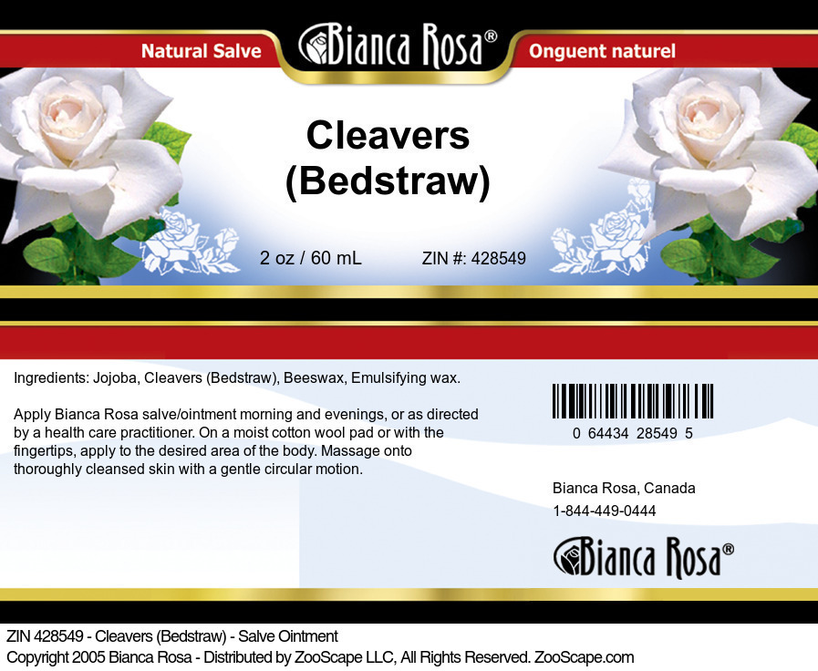 Cleavers (Bedstraw) - Salve Ointment - Label