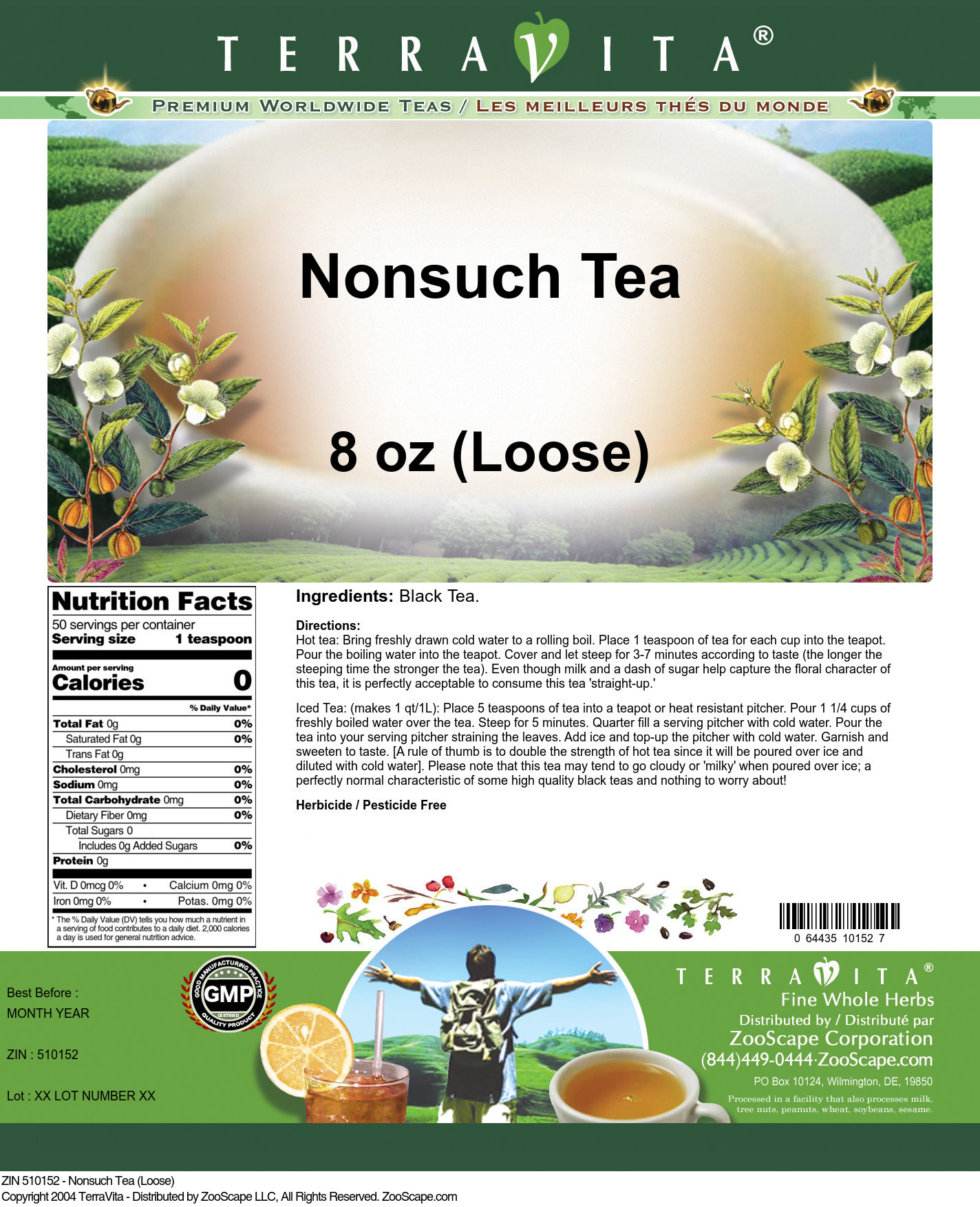 Nonsuch Tea (Loose) - Label