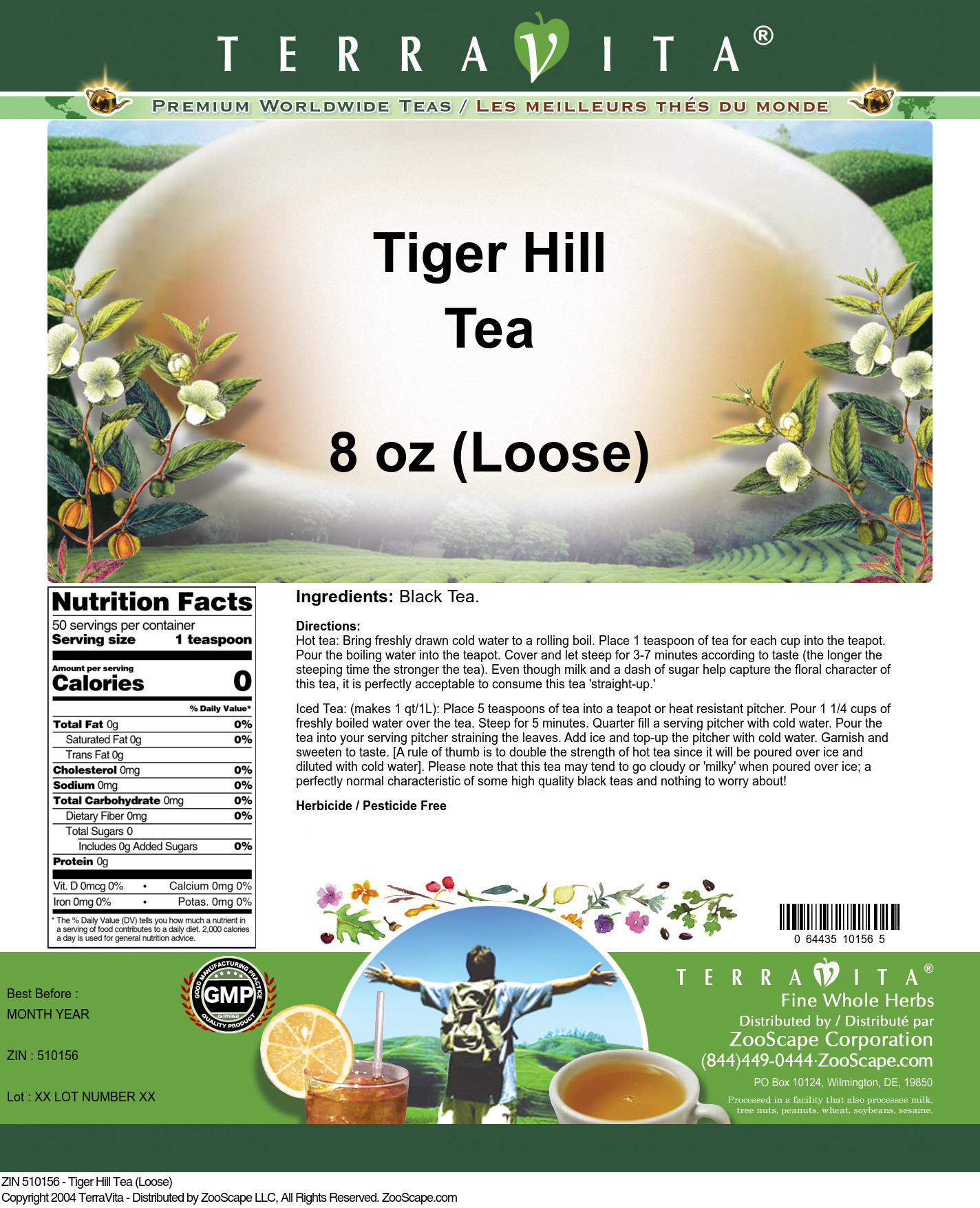 Tiger Hill Tea (Loose) - Label