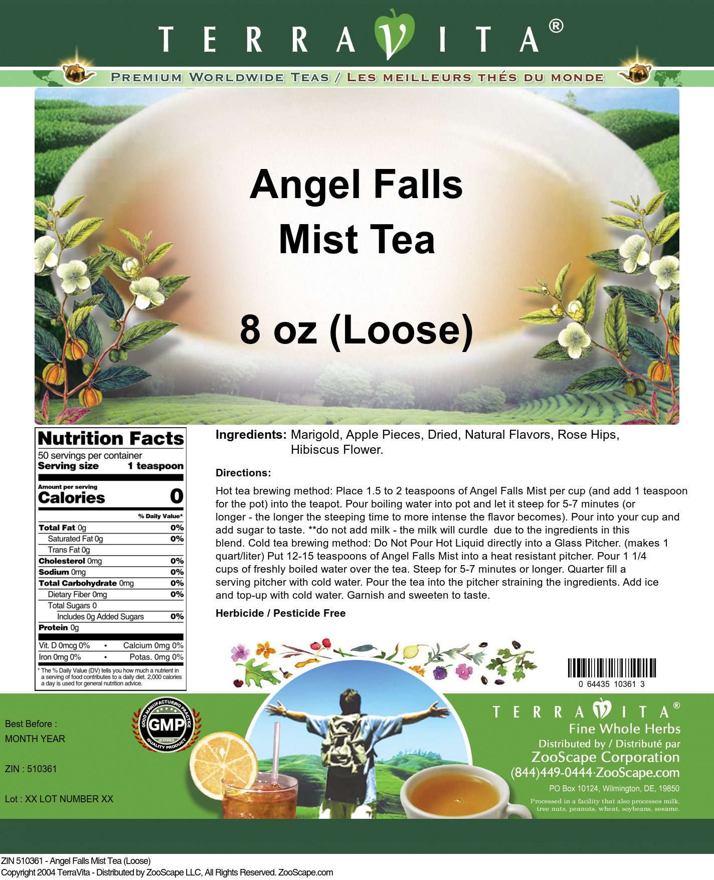 Angel Falls Mist Tea (Loose) - Label