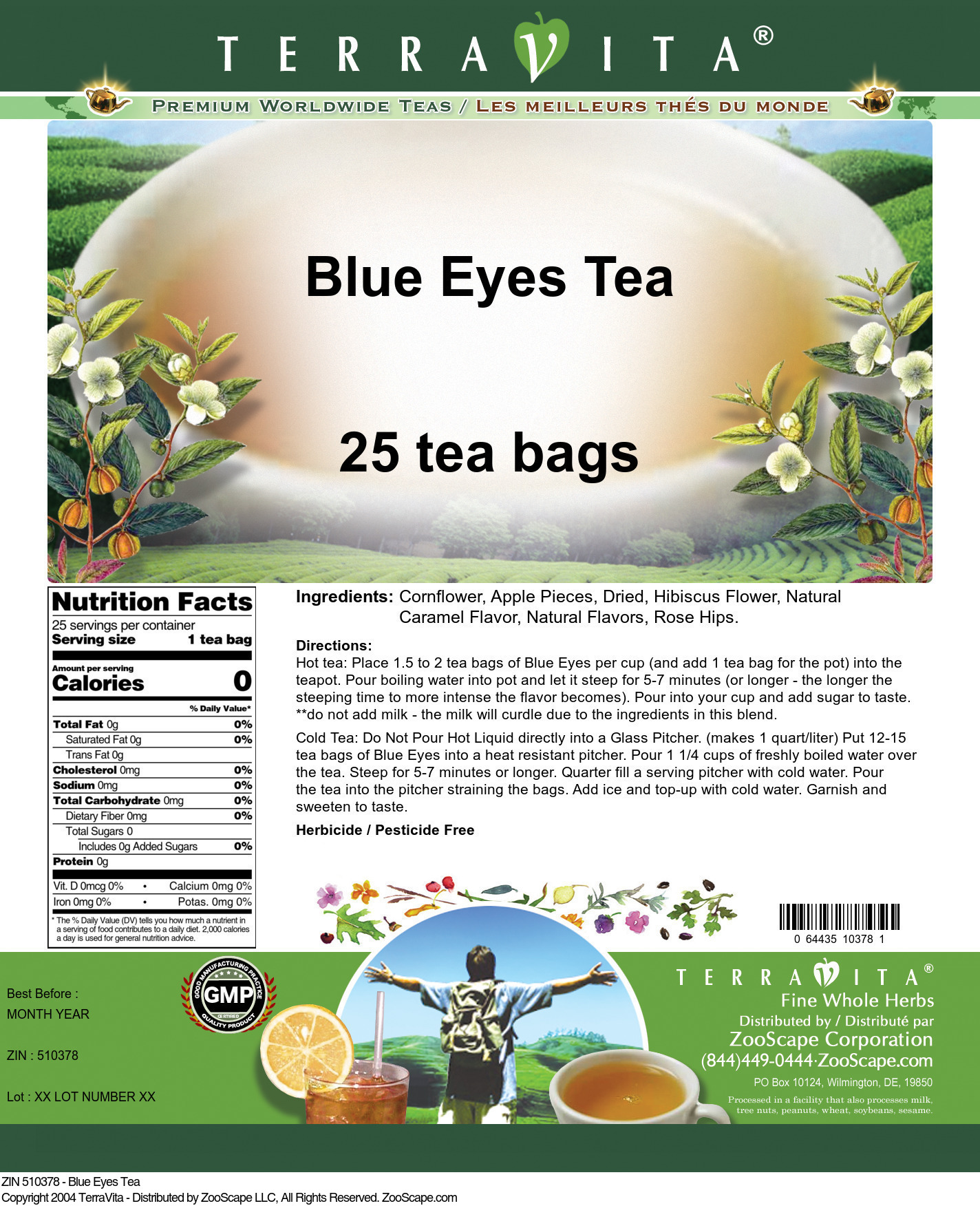 Blue Eyes Tea - Label