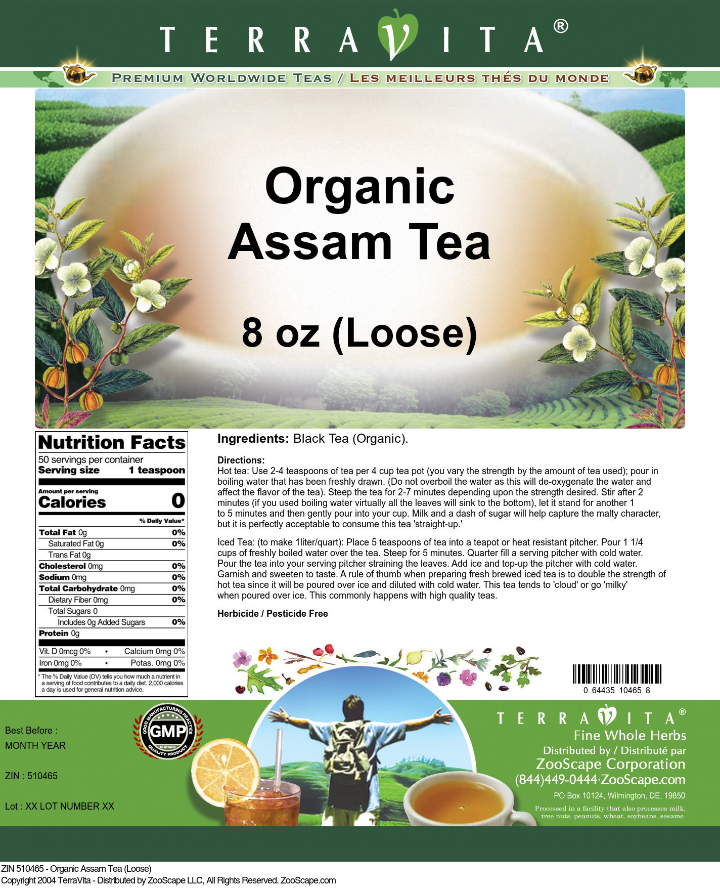 Organic Assam Tea (Loose) - Label