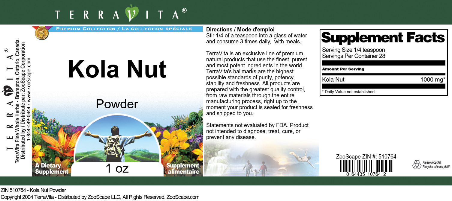 Kola Nut Powder - Label