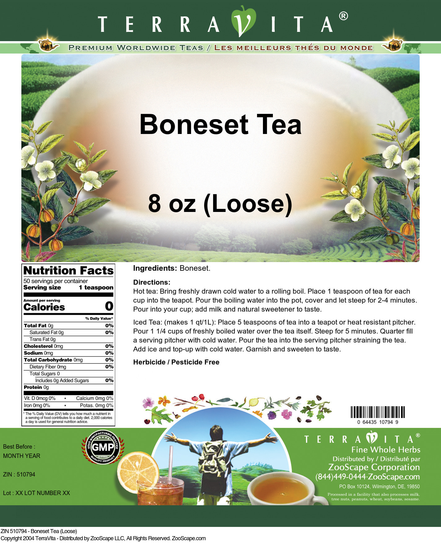Boneset Tea (Loose) - Label