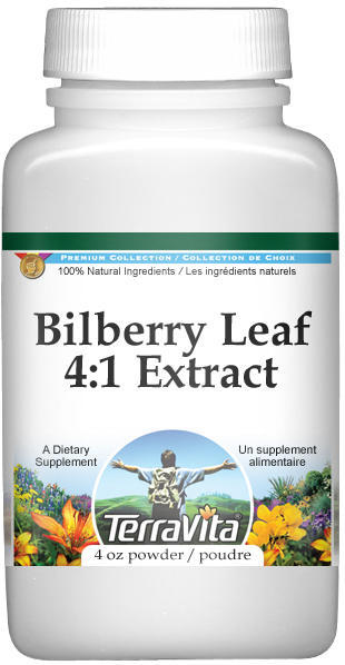 Extra Strength Bilberry Leaf 4:1 Extract Powder