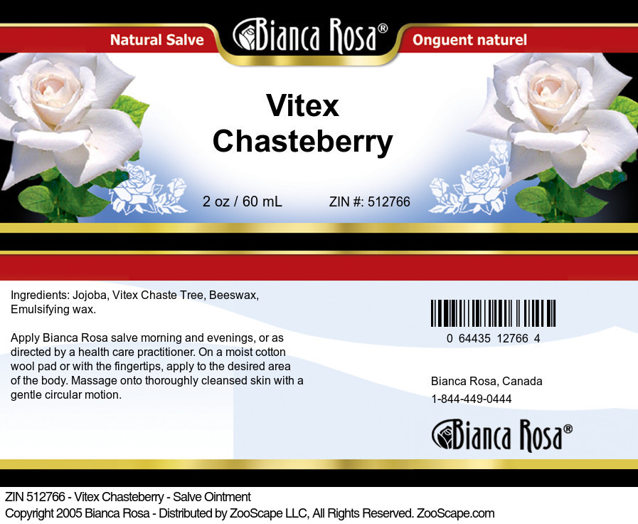 Vitex Chasteberry - Salve Ointment - Label