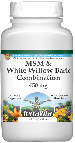 MSM and White Willow Bark Combination - 450 mg