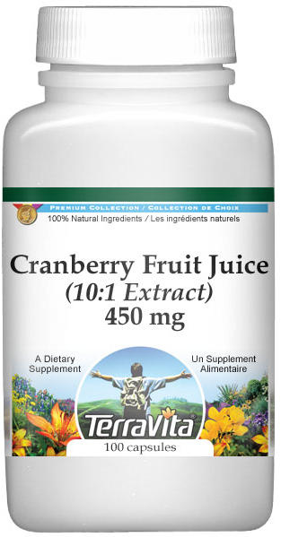 Extra Strength Cranberry Fruit Juice 10:1 Extract - 450 mg