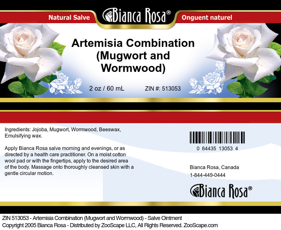 Artemisia Combination (Mugwort and Wormwood) - Salve Ointment - Label