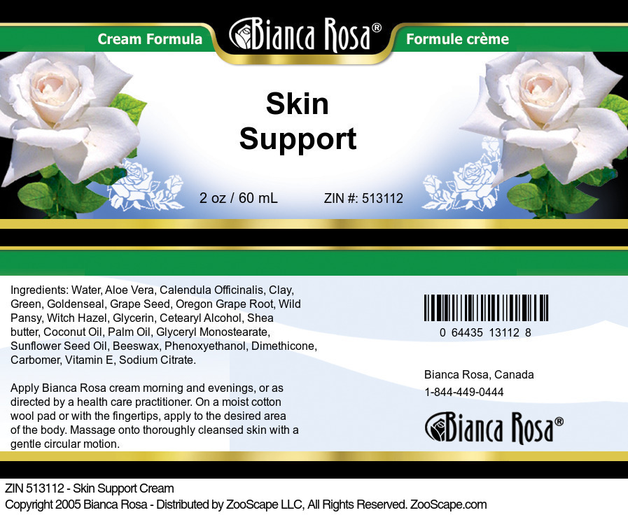 Skin Support Cream - Label