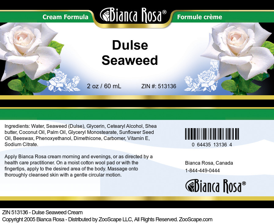 Dulse Seaweed Cream - Label