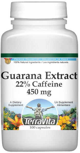 Guarana Extract - 22% Caffeine - 450 mg