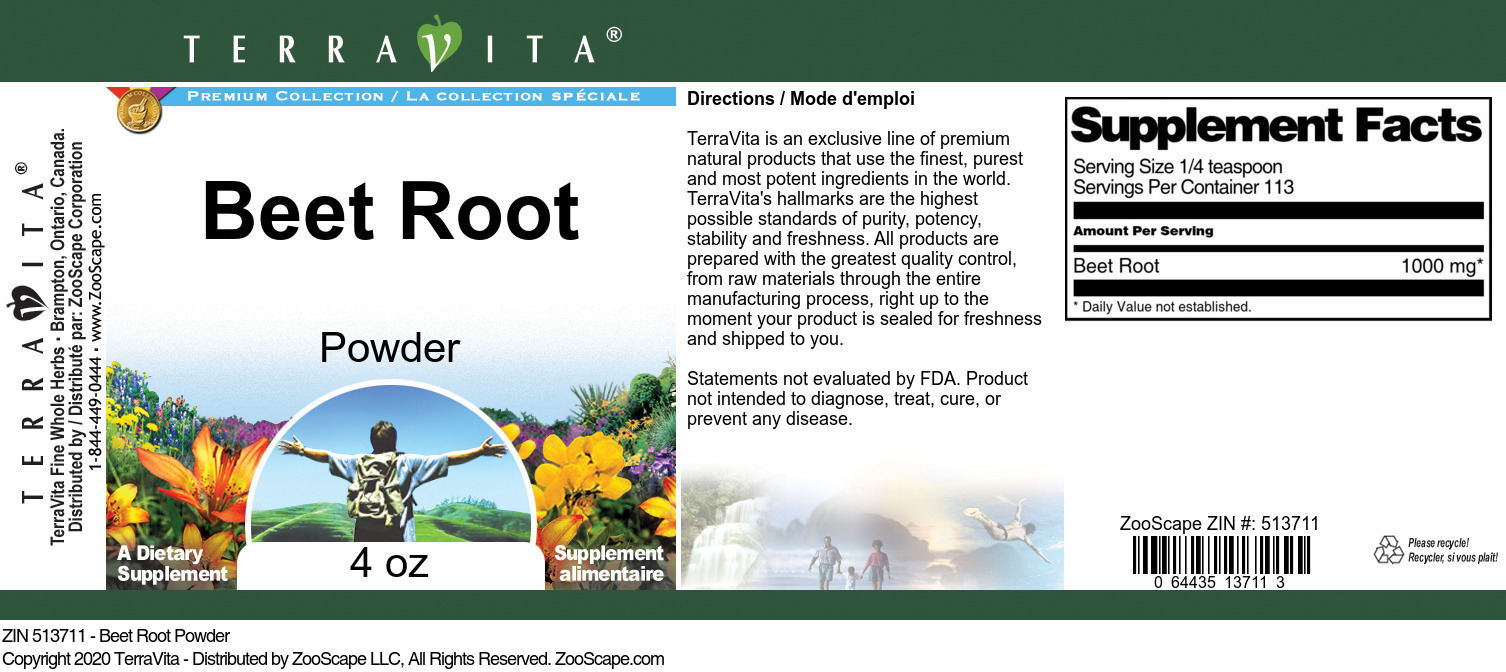 Beet Root Powder - Label