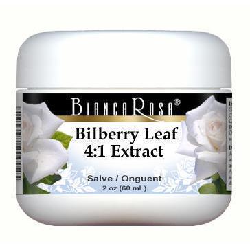 Extra Strength Bilberry Leaf 4:1 Extract - Salve Ointment - Supplement / Nutrition Facts