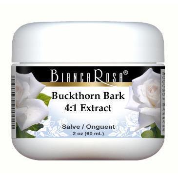 Extra Strength Buckthorn Bark 4:1 Extract - Salve Ointment - Supplement / Nutrition Facts