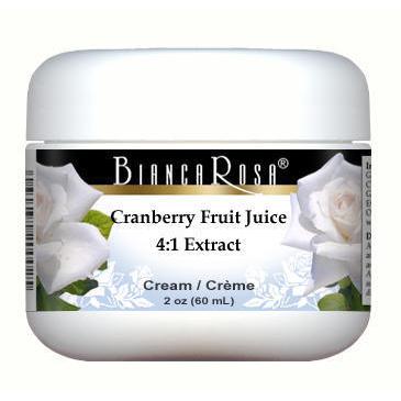 Extra Strength Cranberry Fruit Juice 4:1 Extract Cream - Supplement / Nutrition Facts