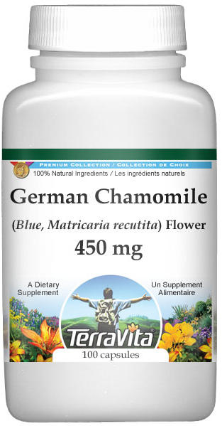 German Chamomile (Blue, Matricaria recutita) Flower - 450 mg