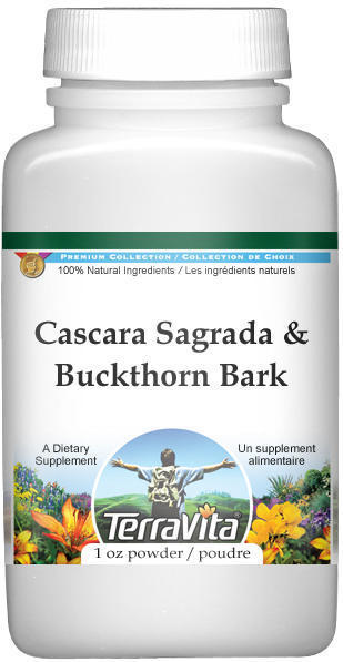 Cascara Sagrada and Buckthorn Bark Combination Powder