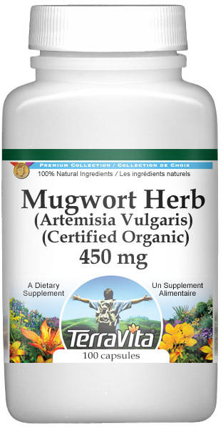 Mugwort Herb (Artemisia Vulgaris) (Certified Organic) - 450 mg