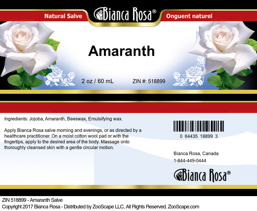 Amaranth Salve - Label