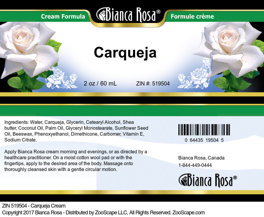 Carqueja Cream - Label