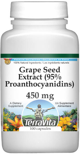 Grape Seed Extract (95% Proanthocyanidins) - 450 mg