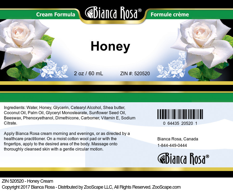 Honey Cream - Label