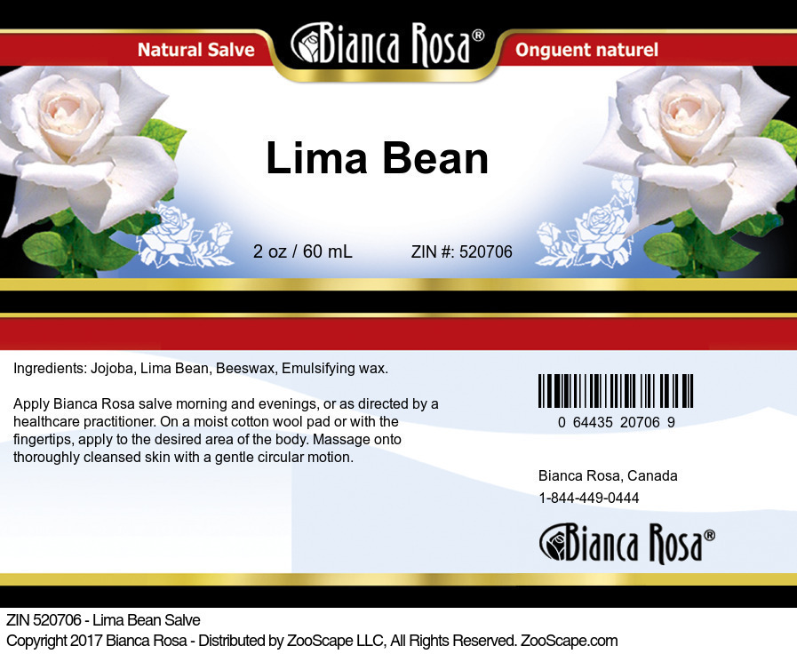 Lima Bean Salve - Label