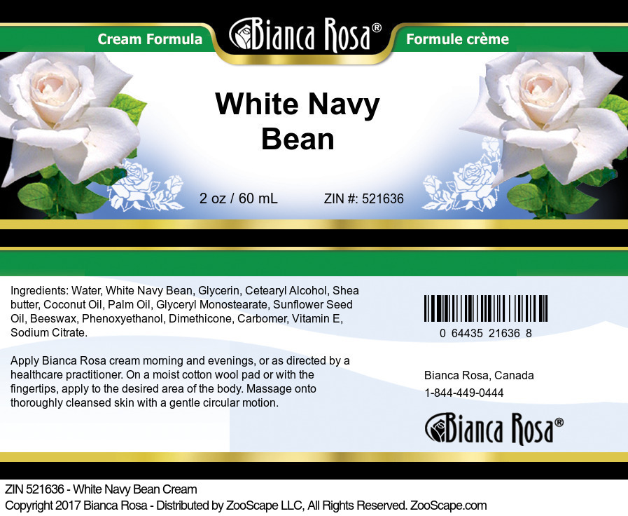 White Navy Bean Cream - Label