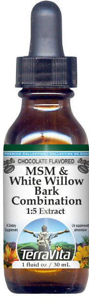 MSM & White Willow Bark Combination Glycerite Liquid Extract (1:5)