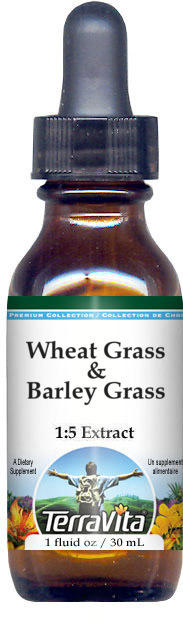 Wheat Grass & Barley Grass Glycerite Liquid Extract (1:5)