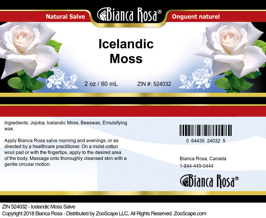 Icelandic Moss Salve - Label