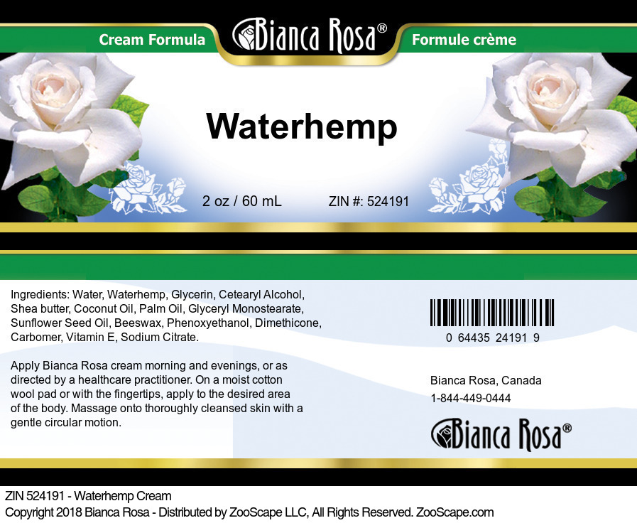 Waterhemp Cream - Label