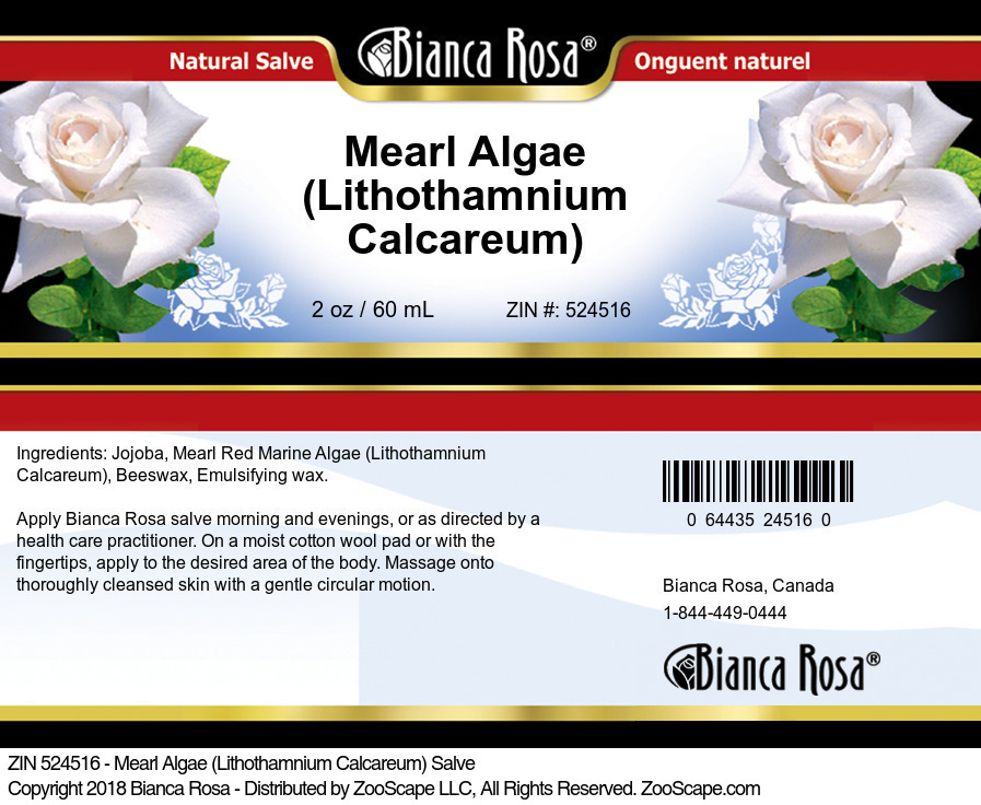Mearl Algae (Lithothamnium Calcareum) Salve - Label