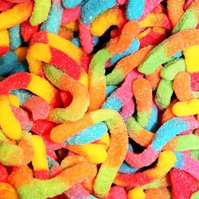 Gummy Worms, Sour and Neon