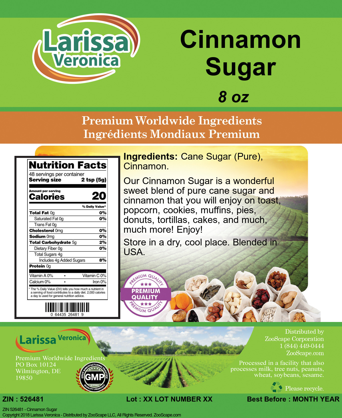 Cinnamon Sugar - Label