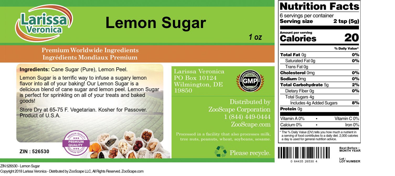 Lemon Sugar - Label
