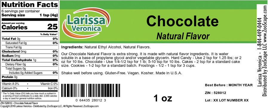 Chocolate Natural Flavor - Label