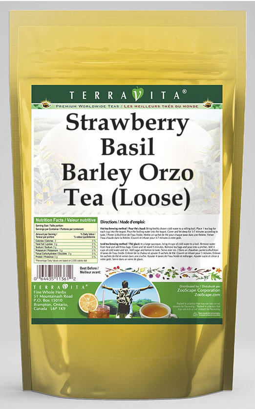 Strawberry Basil Barley Orzo Tea (Loose)