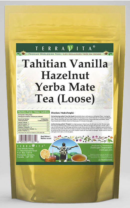 Tahitian Vanilla Hazelnut Yerba Mate Tea (Loose)