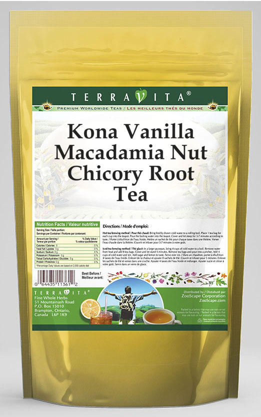 Kona Vanilla Macadamia Nut Chicory Root Tea